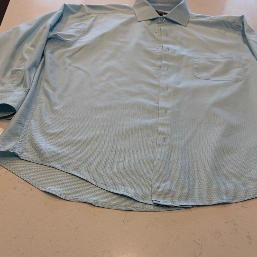 Alfani Men's Casual Light Blue Button Down Shirt